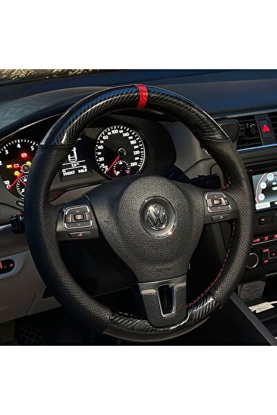 STİLİX GARAGE Volkswagen Jetta 2011-2014 Araca Özel Direksiyon Kılıfı 5D KRİS...