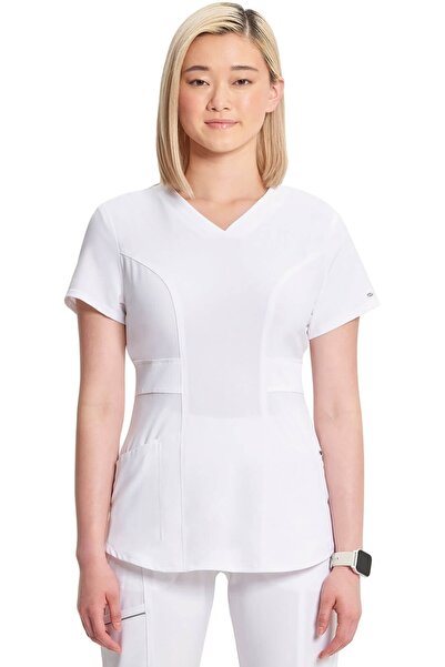 Cherokee UNIFORMS Γυναικεία Αντιμικροβιακή Ελαστική Ιατρική Ρόμπα Λευκή XXS