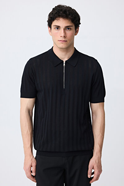Tween Slim Fit Siyah Triko