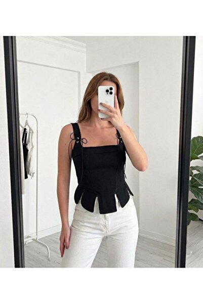 SUN STYLE ΜΠΛΟΥΖΑ ΜΕ ΣΧΕΔΙΑΣΜΟ ΚΟΡΣΕ ΜΕ ΛΕΠΤΟΜΕΡΕΙΕΣ ΣΤΟ ΣΤΡΙΜΜΗΓΜΑ - Κλείσιμ...