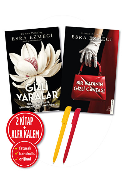 Destek Yayınları Alfa Kalem+ Bir Kadının Gizli Çantası + Gizli Yaralar (Esra ...