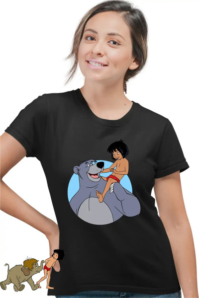 OEM Tricou Femei Cartea Junglei Baloo Mowgli