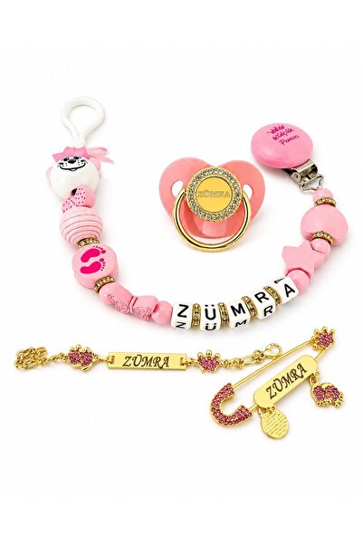 Shopfocus KİŞİYE ÖZEL İSİMLİ-0-18 AY EMZİK-EMZİK ASKISI EMZİK ZİNCİRİ-BEBEK K...