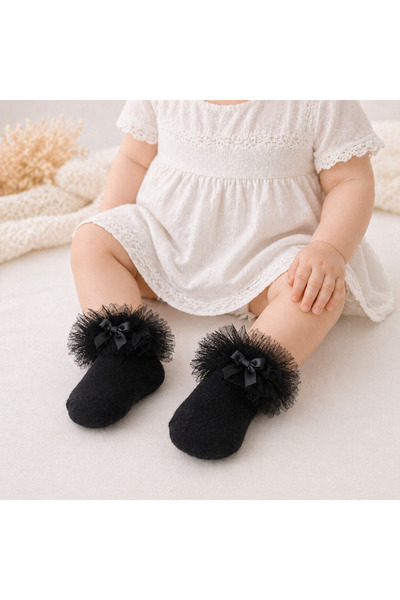 Minimissbaby Minimiss Baby Tüllü Prenses Bebek Çorap Fırfırlı Tasarım