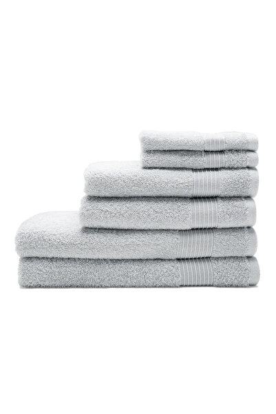 Fieldcrest 6-Piece Plain Bath Towel 500 Gsm 500 Gsm Glacier Grey
