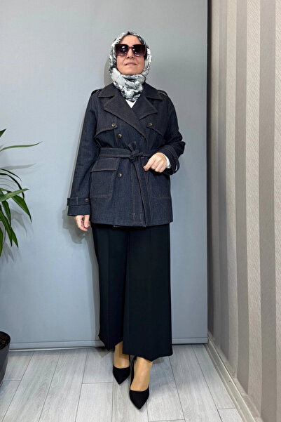 MISS DALIDA Kargo Cepli Denim Ceket Siyah T26Y-8208