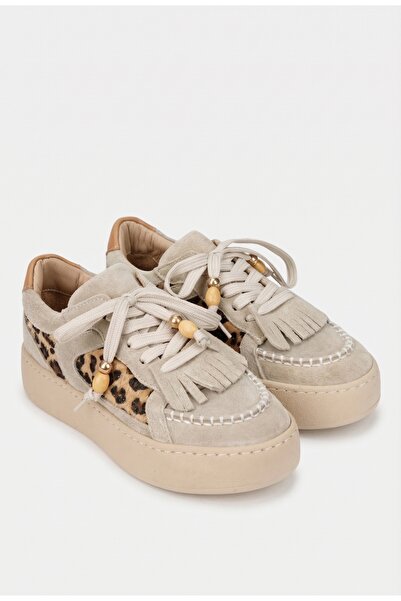 Dasha NUR women's beige suede Leather