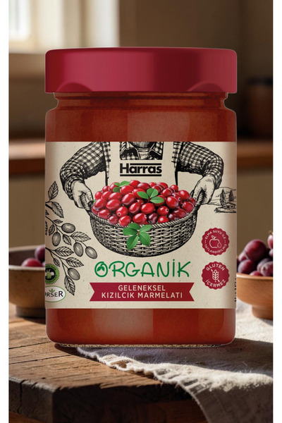 Harras Organik Kızılcık Marmelatı 350 g