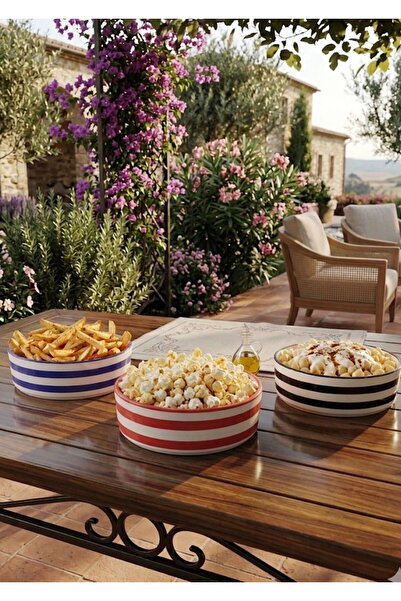 evinbizden Modern Rhythm Series 3 Colors Set of 3 Serving Presentation Bowls ...