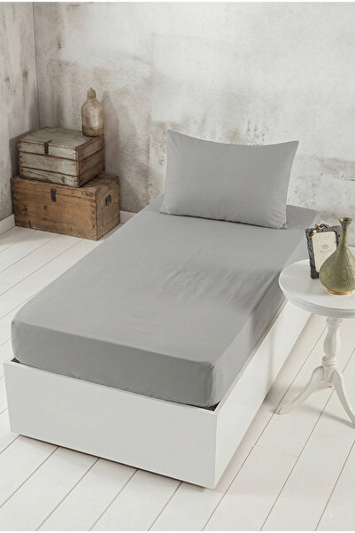 aytunç Lisa Elastic Fitted Gray Color Single Padded Sheet Set