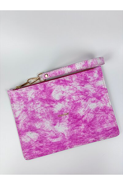 TROYDER Genuine Leather Clutch/Portfolio Bag Pink Color