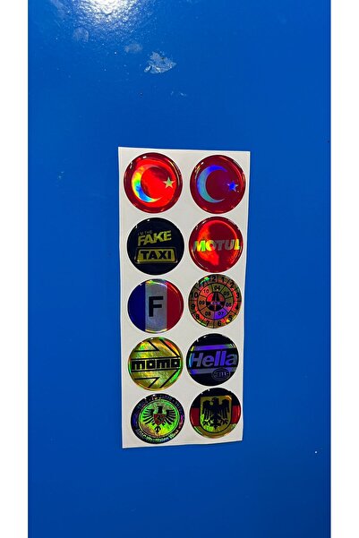 alfa damla etiket OTOMOBİL MOTOSİKLET AKSESUAR HOLOGRAMLI PLAKA PULU 10'LU
