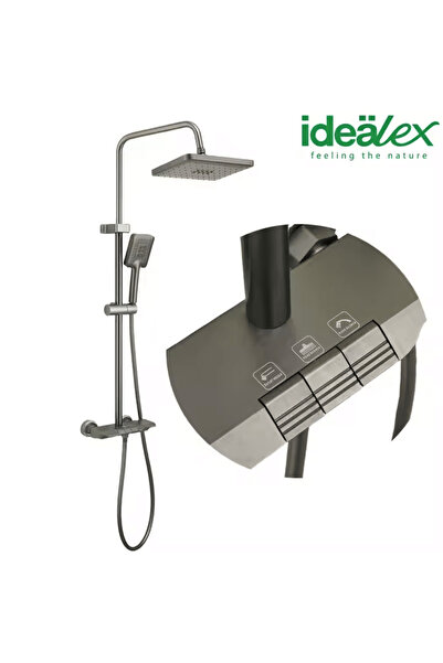 OEM Θερμοστατική στήλη ντους με αναμικτήρα 3 κουμπιών C-7 – Σκούρο γκρι ματ |...