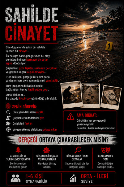 Darkfiles 4'lü Mini Dava Serisi, Dedektiflik Oyunu ,Cinayet Çözme Oyunu,Dava Oyunu,Gizem Oyunu, Film Seti Cinayeti, Göldeki Cinayet, Asansörde Cinayet, Sahilde Cinayet Arkadaş Oyunu, Evde Oyun,Yetişkin Oyunları