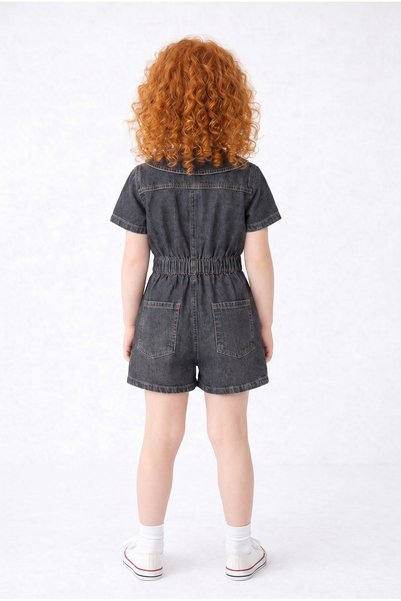 Yalçınoğlu Kids Girl's Denim Overalls – Casual Stylish Denim Overalls I Perfect Fit Comfortable Quality (3-12 Years) I Holiday and Special Occasion