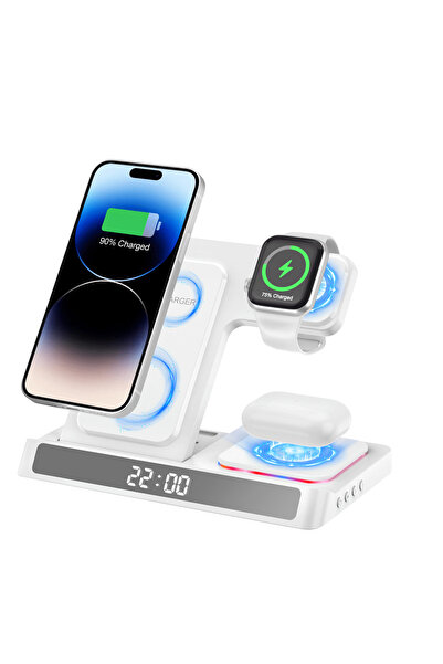 WIWU 4 in 1 Power Air Wireless Charging Station White 15W (W006)