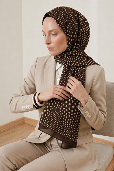 BONASERA EŞARP Women's Hijab Shawl Natural Patterned Cotton Stylish Shawl