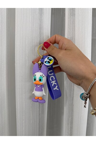 Lilith Takı Cute Purple Duck Figurine Keychain – Sweet and Playful Design