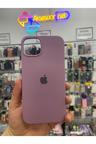 eaksesuarnet İPhone 14 Plus 15 Plus İçi ve İç Yanları Süet Kaplı Soft Silikon...