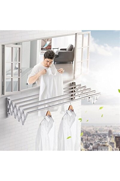 OEM Τηλεσκοπική αλουμινένια επιτοίχια απλώστρα ρούχων τύπου ακορντεόν - αναδι...