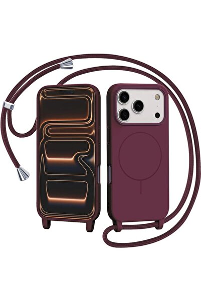Orso Θήκη Soft Κορδόνι Magsafe Wine iPhone 17 Pro