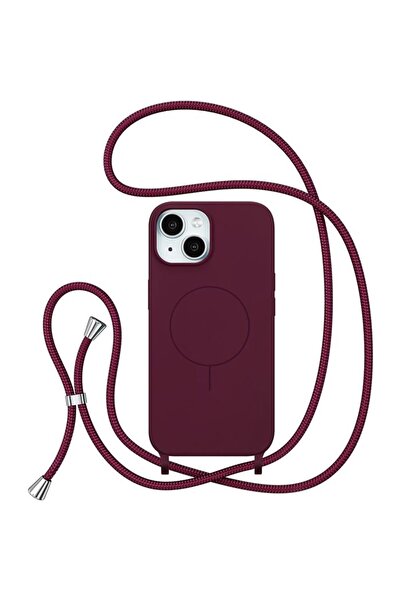 Orso Θήκη Soft TPU Κορδόνι Magsafe Wine iPhone 15