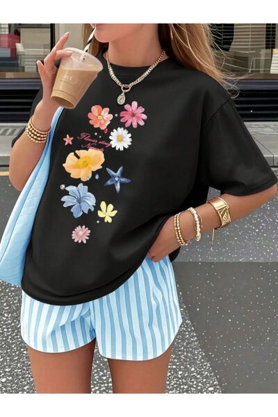 LELVANİ ΓΥΝΑΙΚΕΙΟ ΠΟΛΥΧΡΩΜΟ ΜΠΛΟΥΖΑΚΙ ΜΕ ΣΤΑΜΠΑ ΜΙΚΡΗΣ ΜΑΡΓΑΡΙΤΑΣ