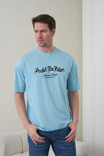 caddekombin Men's Motivational Themed Predict the Future Gothic Lettering Rou...