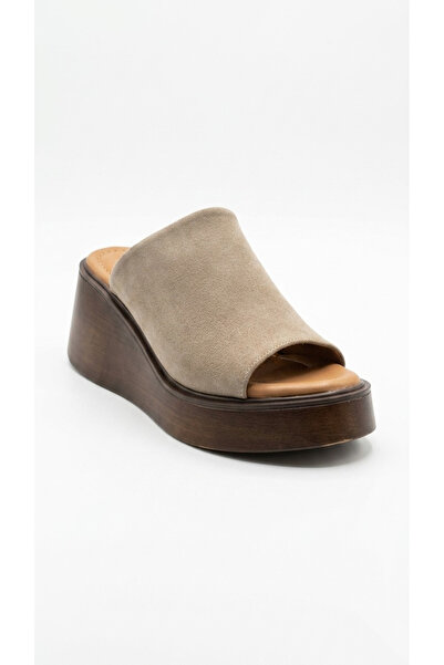 Ustalar Ayakkabı Çanta Mink suede women's genuine leather slipper 109.1700