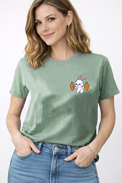 herkesemoda Βαμβακερό μπλουζάκι με λαιμόκοψη ποδηλάτου και λεπτομέρεια με στά...