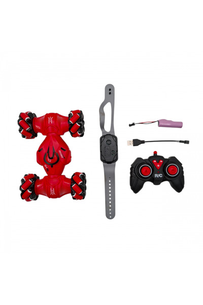 dekan toys Şarjlı El Sensörlü Akrobat Araba - Bilekten Kontrollü Uzaktan Kumandalı Araba, Kumandalı Işıklı 4x4
