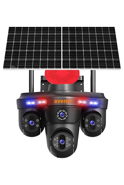 AVENİR AV-S439 3 Lens 3ptz Güneş Enerjili Solar 4g Sim Kartlı Kamera