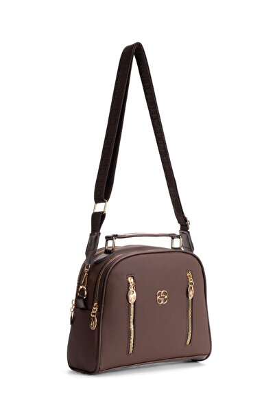 CERFF LEATHER CLUP Γυναικεία υφασμάτινη τσάντα χειρός και ώμου με μακρύ λουράκι