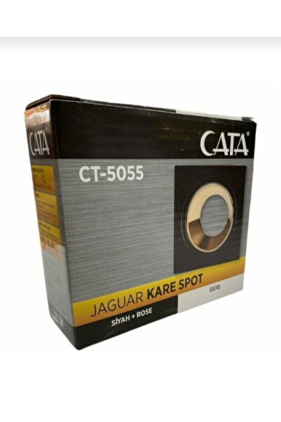Cata JAGUAR TEKLİ KARE SPOT CT-5055 (SİYAH KASA-BAKIR) AMPULSÜZ