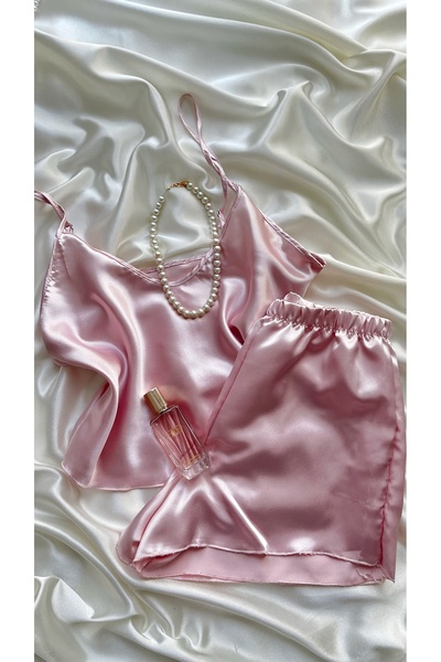 Valessa Lingerie İsabet Askılı Saten Şort Takım