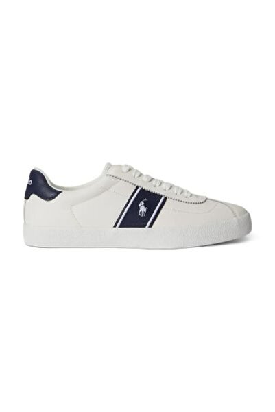 Polo Ralph Lauren BEYAZ ERKEK DERİ SNEAKER COURT VLC