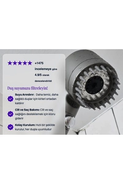 TRUVA Shower Head and Purification Device for Bathroom, Sink, and Kitchen