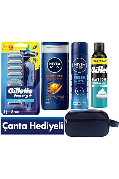 Gillette Сензор3 Плюс Комфортна самобръсначка + 8 резервни ножчета за бръснен...