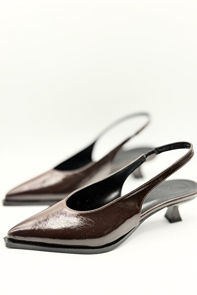 Long Star Γυναικεία παπούτσια με τακούνι σε καφέ λουστρίνι σε στυλ Manifest –...