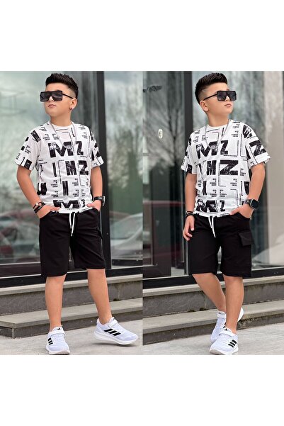 zavera for kids Set de pantaloni scurți pentru băieți, cu detalii text, 100% ...