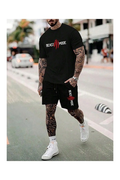 ZEMLİYA VONIX Unisex Oversize Σετ με Σορτς και Κοντομάνικο Μπλουζάκι Άνετη Εφ...