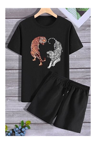 ZEMLİYA VONIX Unisex Oversize Σετ με Σορτς και Κοντομάνικο Μπλουζάκι Άνετη Εφ...