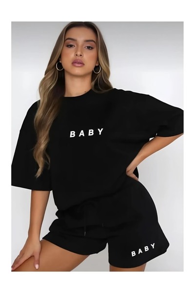 ZEMLİYA VONIX Unisex Oversize Σετ με Σορτς και Κοντομάνικο Μπλουζάκι Άνετη Εφ...