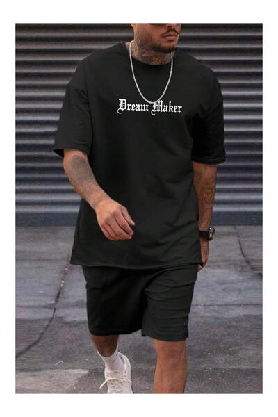 ZEMLİYA VONIX Unisex Oversize Σετ με Σορτς και Κοντομάνικο Μπλουζάκι Άνετη Εφ...