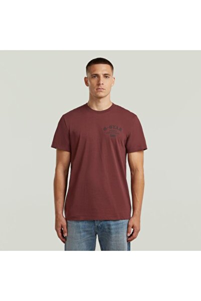 G-STAR RAW BORDO LOGOLU ERKEK T-SHIRT