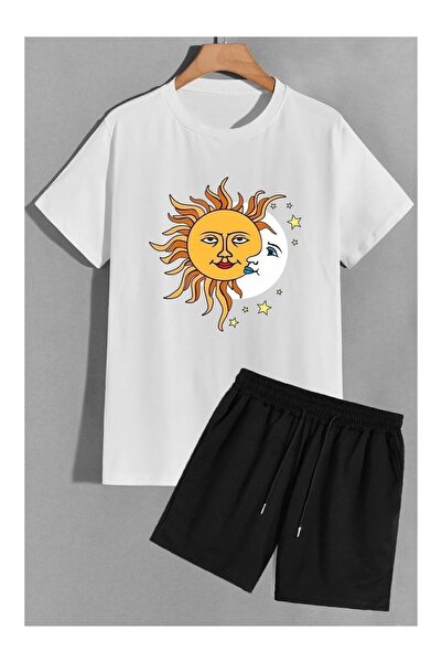 ZEMLİYA VONIX Unisex Oversize Σετ με Σορτς και Κοντομάνικο Μπλουζάκι Άνετη Εφ...