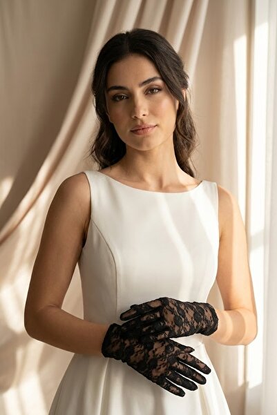 Hobigram Κοντά Μαύρα Δαντελένια Γάντια Νύφης – Κομψό Αξεσουάρ Γάμου & Νυφικών...