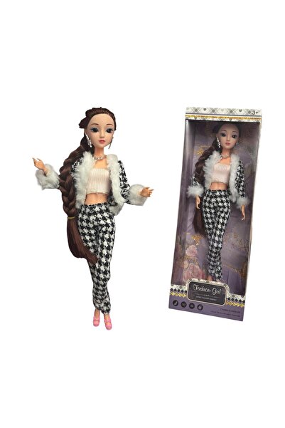 ADIRI SHOP Păpușă Fashion Girl cu Articulații Flexibile, Haine Detașabile și ...