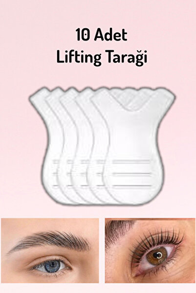 MIROE 10'lu Paket Profesyonel Kirpik Lifting Tarağı - Kaş Laminasyonu ve Kirp...