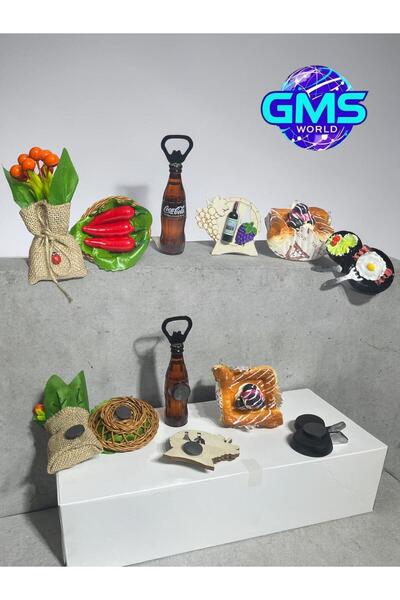 GMS WORLD 6 LI BUZDOLABI MAGNET SETİ (ŞİŞE AÇACAKLI) MODEL-3